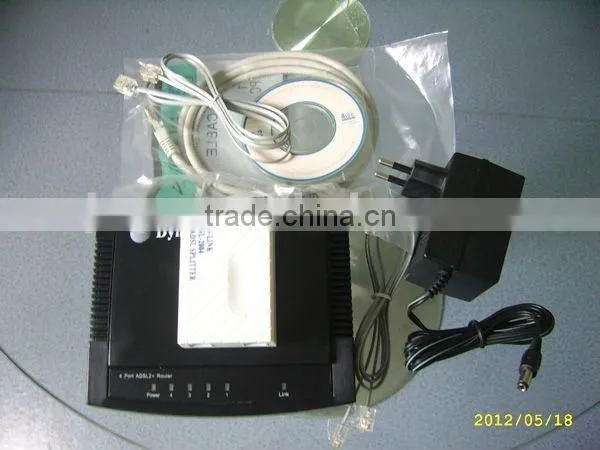 Splitter and 4 Port ADSL2+ Router