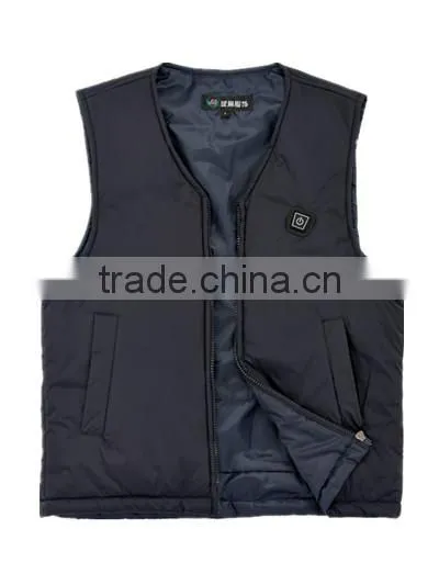 Best Quality Fashion Heating Leather elderly vest with high-tech electric heating clothing/elderly vest battery heated clothing/