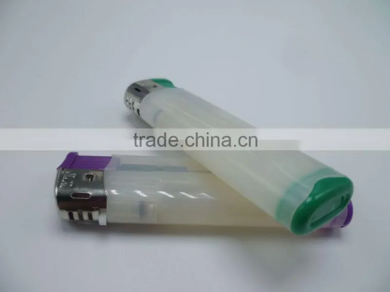 2016 hot sale colored pusher electronic disposable creamy lighter