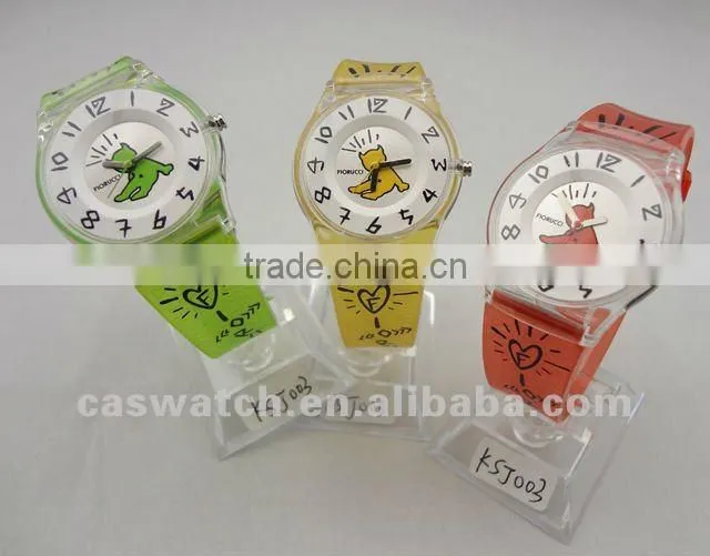 Cute design water resistant quartz watch for kids promotional gift