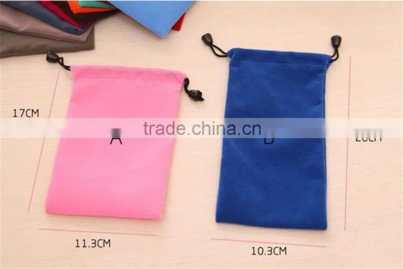 Promontion velvet fabre jewelry gift bag cheaper price