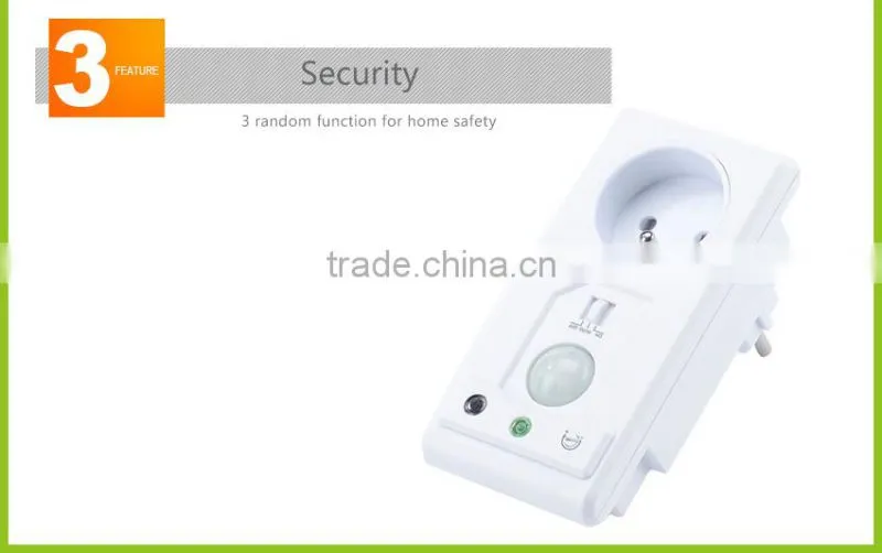 Electronic countdown timer built-in photocell provides dusk to dawn control with timer setting