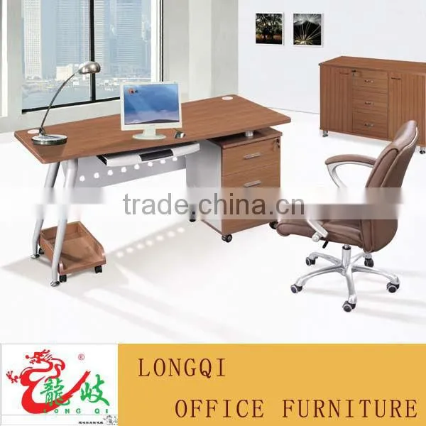 fashion modern simple stainless steel frame with three drawer cabinet with wheel computer desk clerk desk secretary office table
