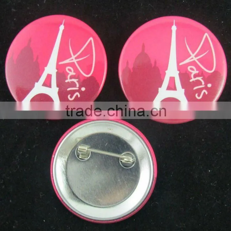 low price square plastic back party button badge