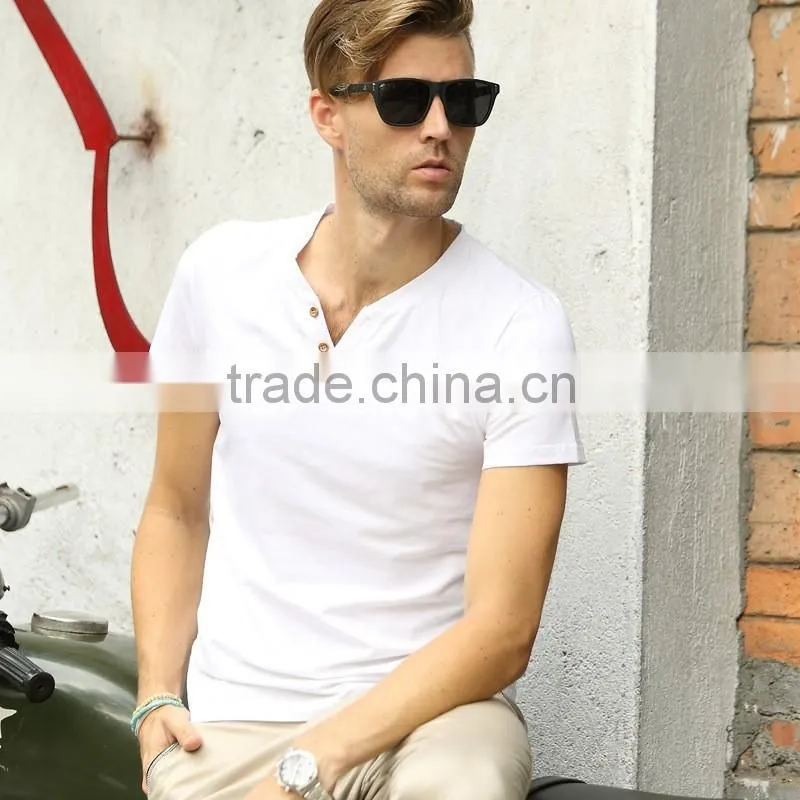 Customised 180gsm 100% Cotton O-neck Long Sleeves T Shirt For Men