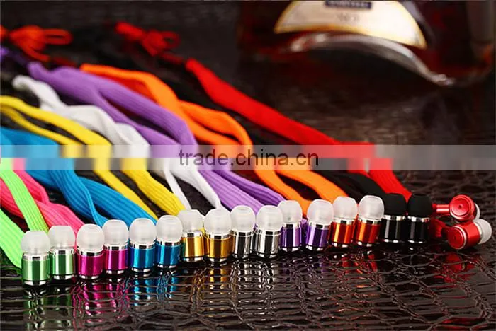 3.5mm Jack Earphones Shoelace Earphones China Wholesale Promotional OEM Design