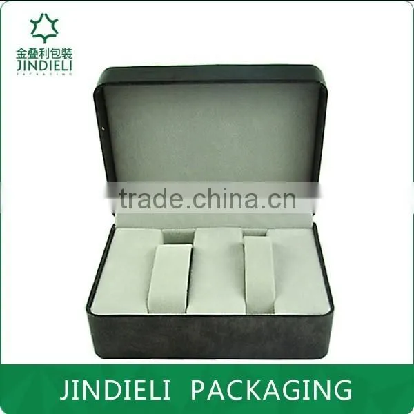 Unique leather double watch boxes with stitching