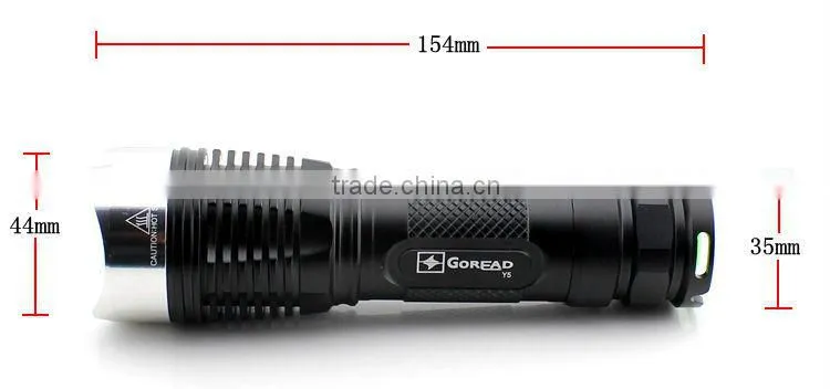 GOREAD Y5 High bright rechargeable XML T6 10W tactical flashlight