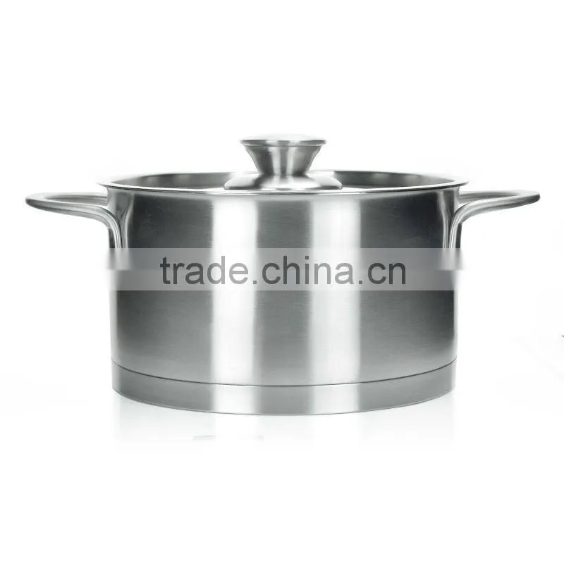 2016 High quality stainless steel cookware set with induction bottom& stainless steel food steamer with steel lid
