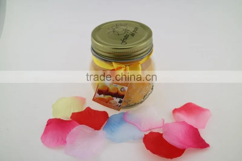 scented candles in glass jar with lid