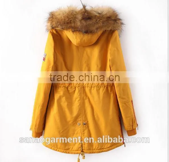 casual women's thicken hooded lambs cotton-padded jacket coats and jackets woman