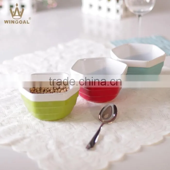 Colorful Glaze Porcelain Ceramic Salad Bowl
