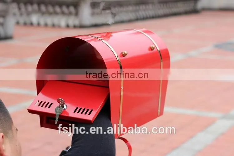 Foshan JHC-12116 Post Mounted Mailbox/Metal Letterbox/Unique Design Postbox
