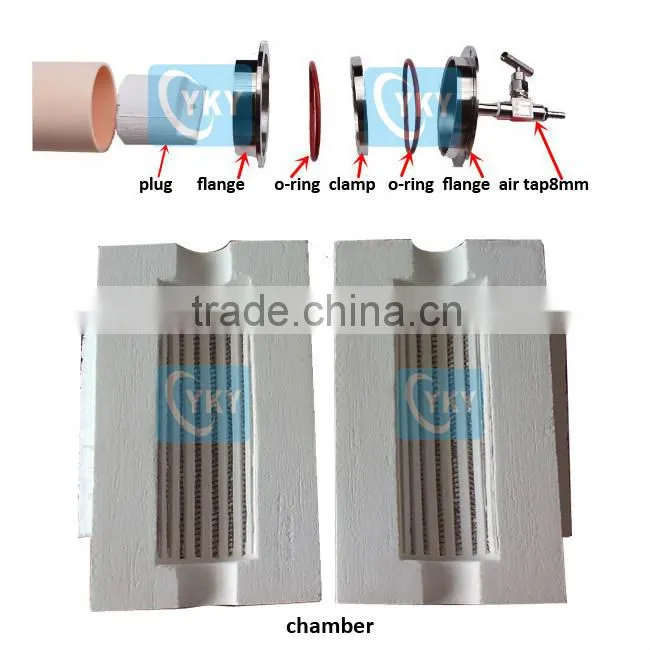 CY-O1200C K type thermocouple three zone tube furnace for lab