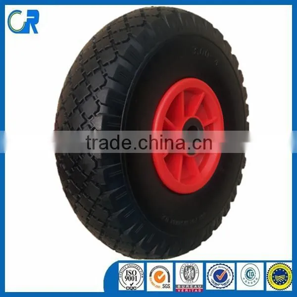 Manufacturer high quality 3.00-4 260x85 pu foam solid wheel