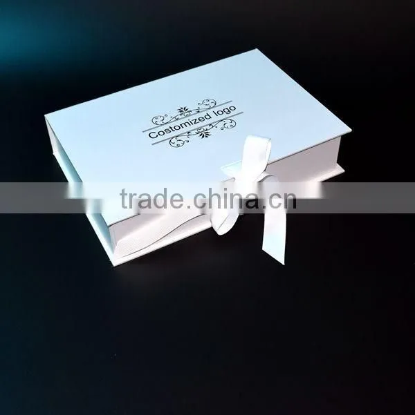 Luxury high gloss white cardboard box flap makers