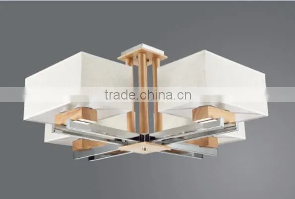 2016 new Japanese style modern pendant square light wooden base pendant light wholesale guzhen lighting