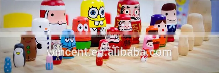 Gift Wood DIY Drawing Russian Matryoshka Doll