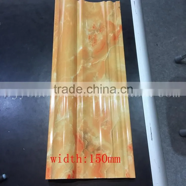 Imitation marbled / wooden PVC windowsill, PVC door frame lines and PVC decorative lines