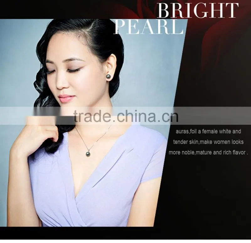 fashion jewelry 9--10mm black pearl jewelry pendant from tahiti