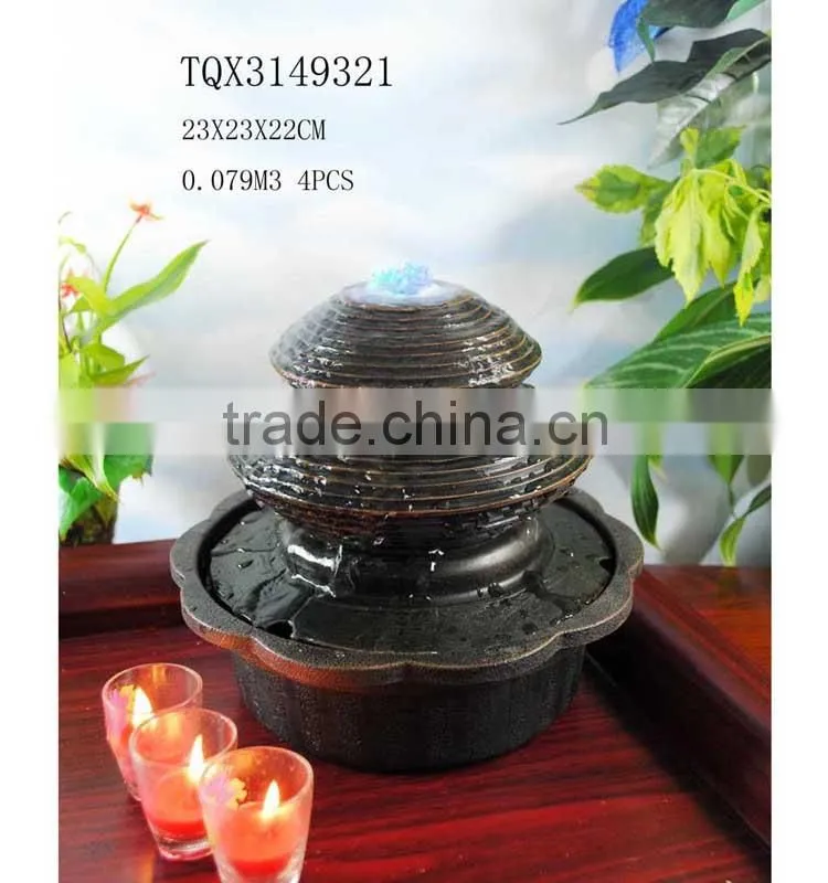 Mini Tabletop Water Fountain With LED Light