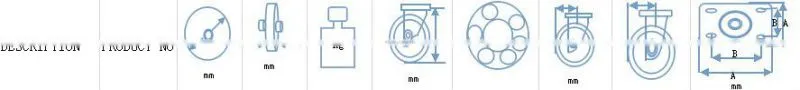 scaffold caster wheel with brake