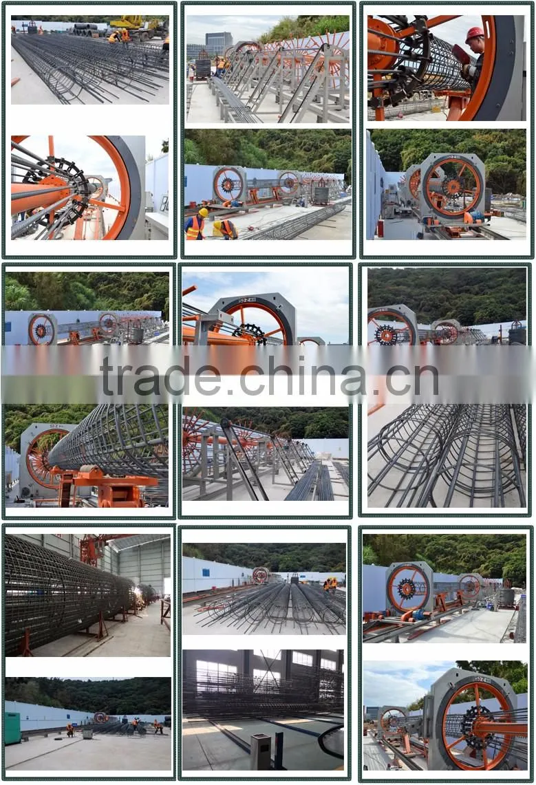 Cage assembler for the production of round cages with welded spirals and pre-set pitch