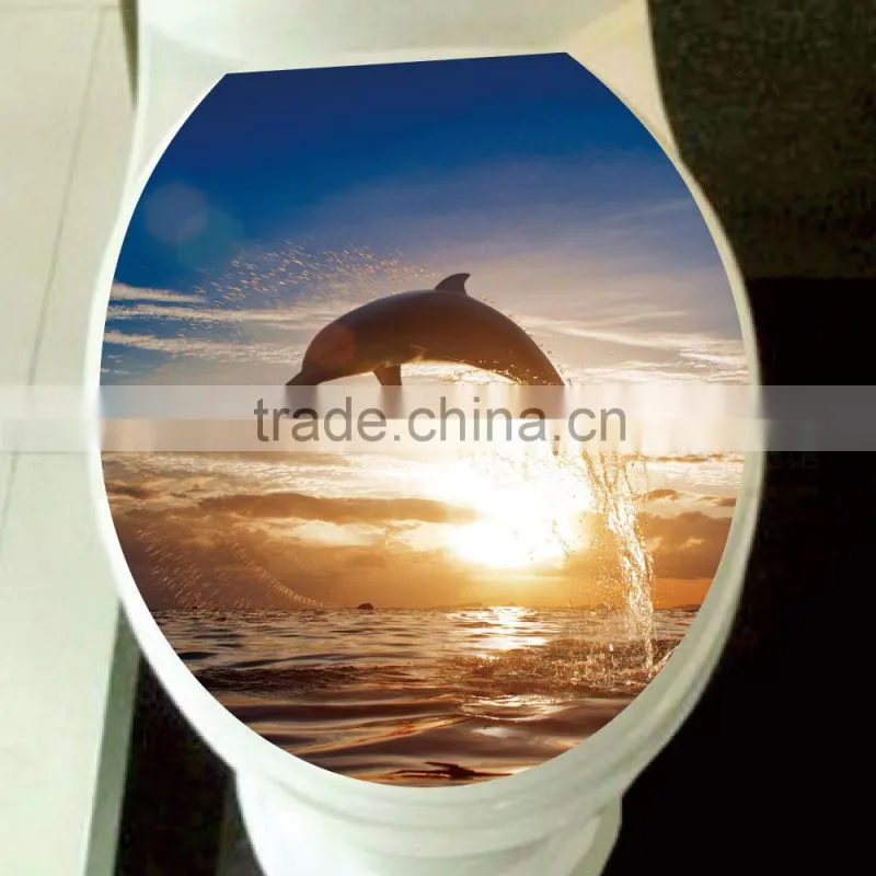 Custom decoration toilet seat paper sticker