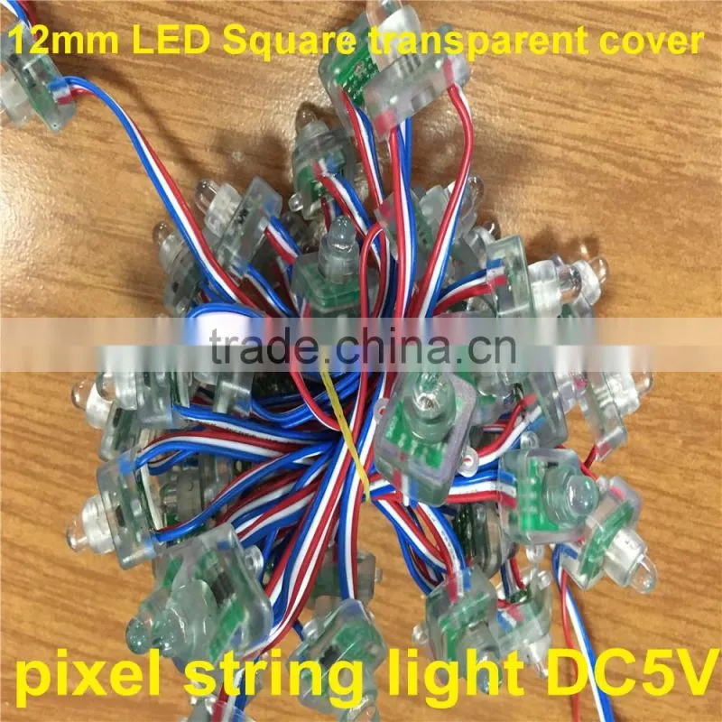 Transparent cover 12mm WS2811 light led pixel,waterproof IP68 12mm dot pixel led light string