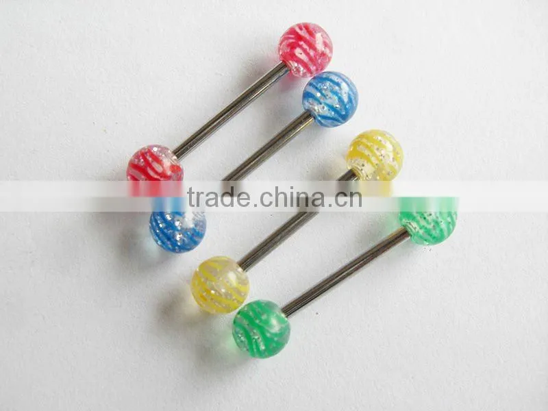 UV Acrlylic Tongue Ring Body Piercing