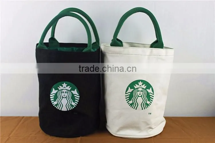 Eco shoulder canvas bag with tote for food packaging bag