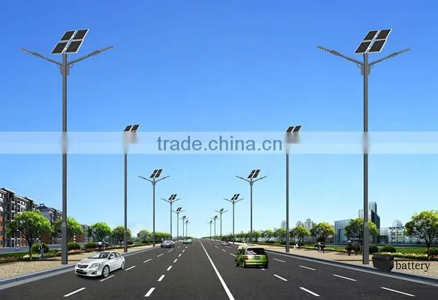 aluminum alloy body smd double arm solar street light installation