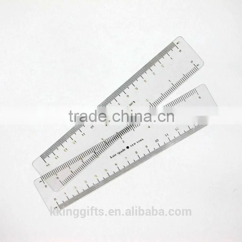 Promotional gifts drafting supplies 15cm plastic scale ruler with own design