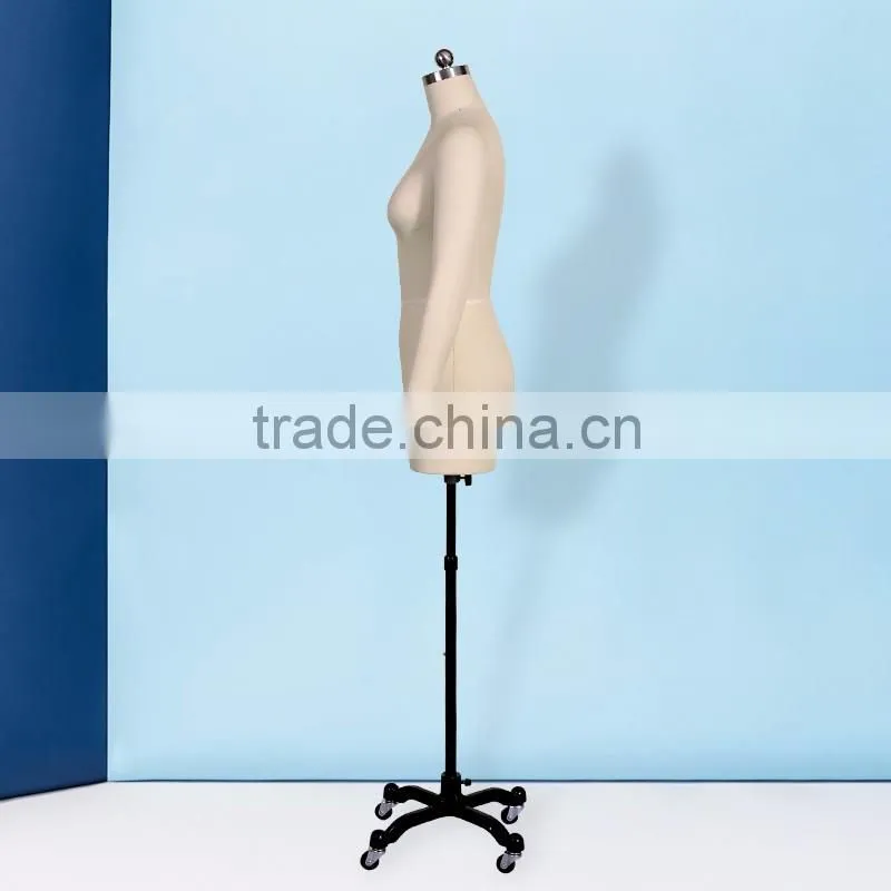 European and American female mannequin wedding dressform with collapsible shoulder hip and belly