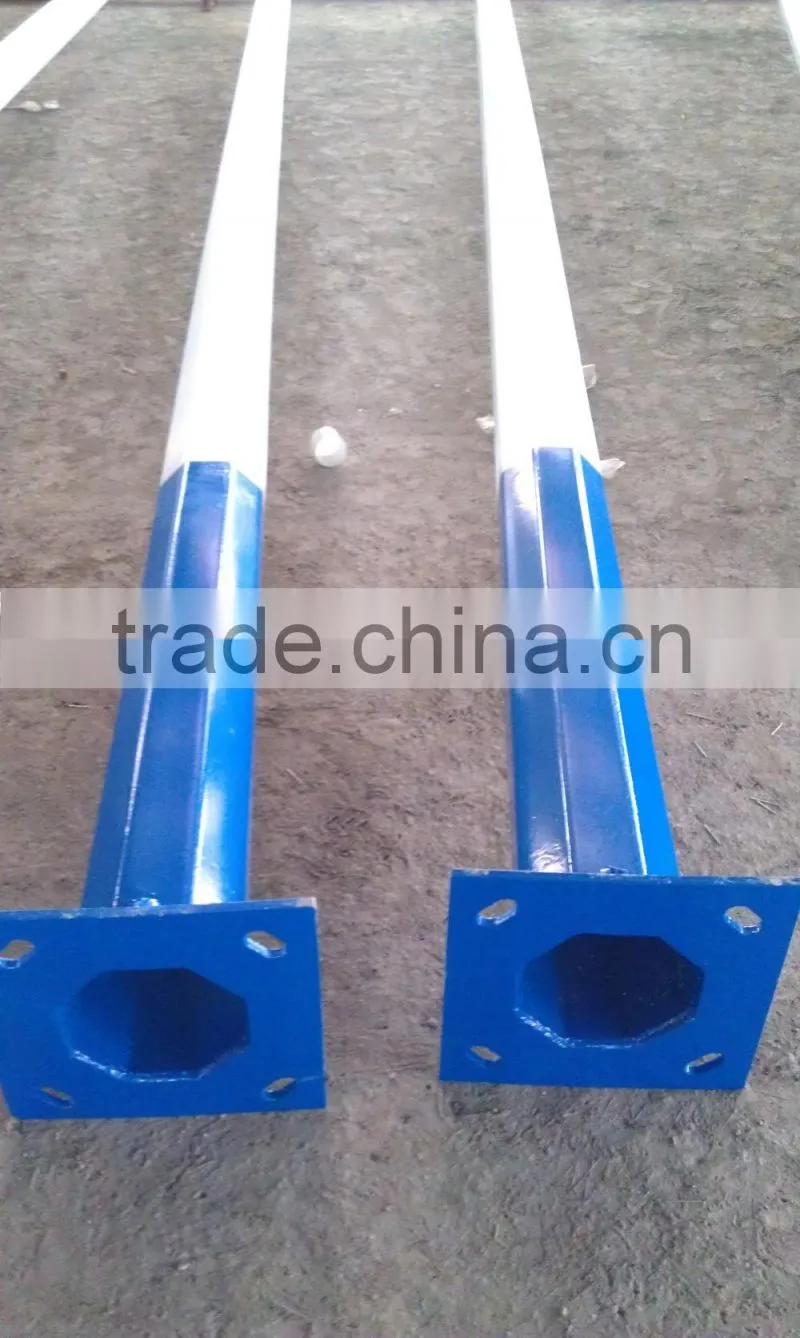 galvanized and color painted street light pole octagonal pole