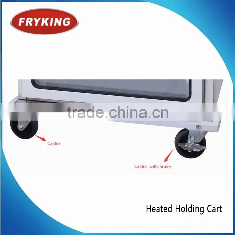 mobile food heated warmer cart