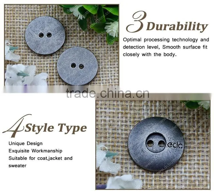 2 Hole Sew Button,Zinc Alloy Brand Button for Jeans Shirt