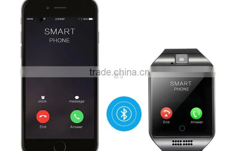 with Touch Screen camera TF card Bluetooth smart watch apro for Android and IOS Phone 2016 Q18 SmartWatch