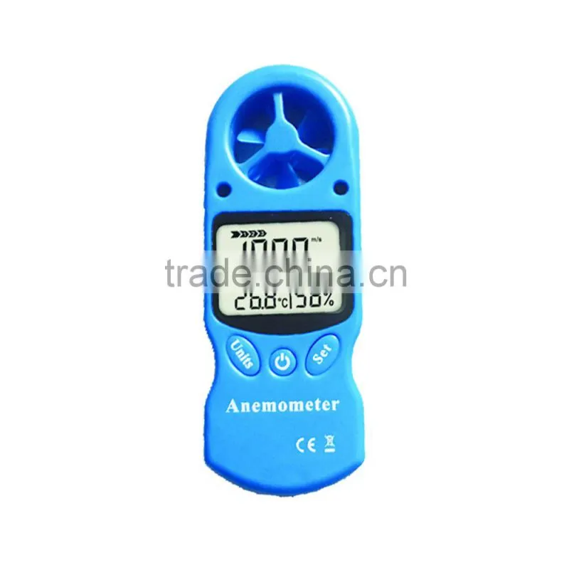 Digital LCD Wind Speed Meter Gauge Air Flow Velocity Measurement Thermometer with Backlight for Windsurfing Kite Flying Sailing