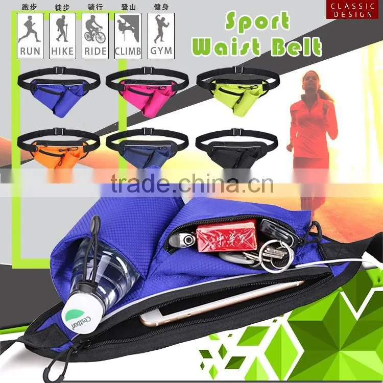 Nylon Mesh Back Water Bottle Holder Hiking Riding Messenger Belt Running Waist Pack