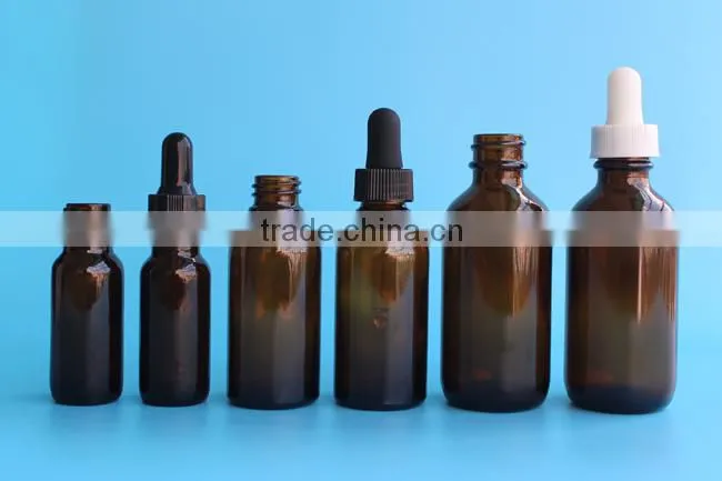 120ml Boston round glass bottle with dropper