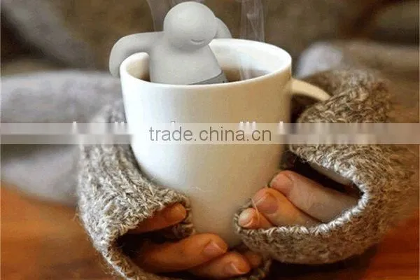 Mr.Tea Infuser Silicone Loose Tea Leaf Strainer Herbal Spice Filter Diffuser