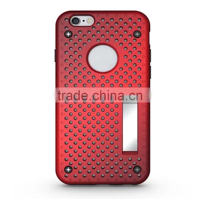 Durable Quick heat dispelling TPU PC 2 in 1 hybrid armor ultra thin case for iphone 6 6s plus
