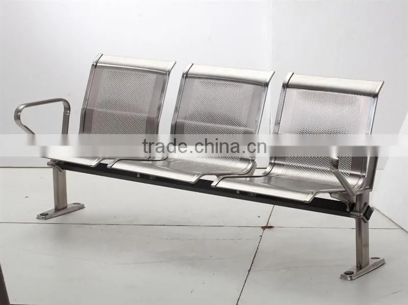 Hot selling 3 seater airport stainless steel waiting chairs