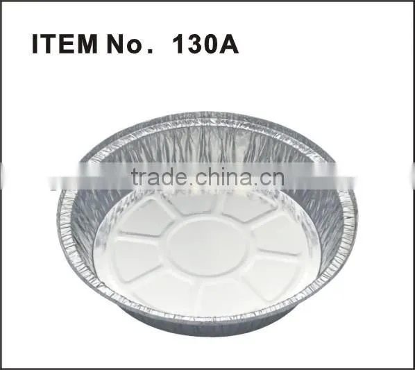 foil containers 8 inch round aluminium foil vertical edge flange food package foil pizza pan