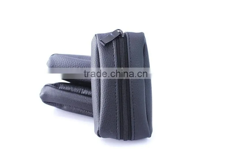Genuine leather coin bag two zipper closure with key ring Since 1997