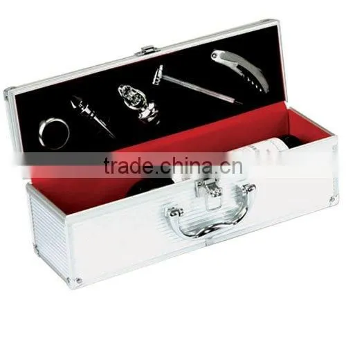 Wine set Corkscrew + Thermometer + wine collar + Wine-Pourer