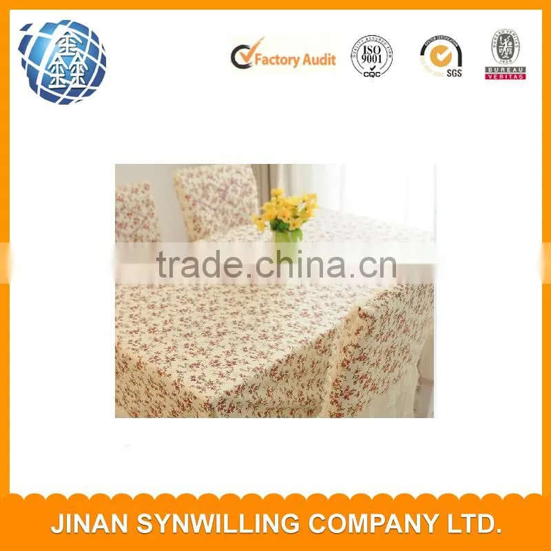 100% polyester printed design table cloth table cover