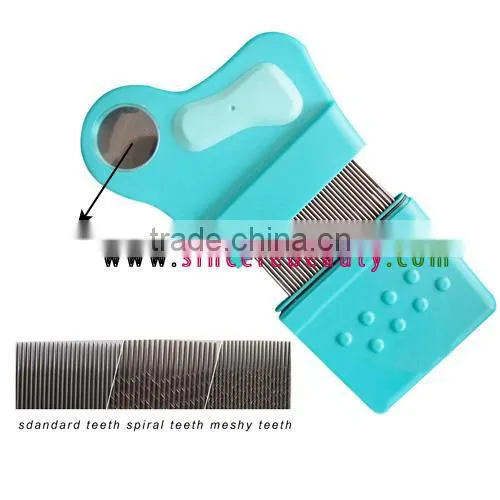 Stainless Steel Teeth Anti Nit and Lice Comb Set for Baby,Lice Comb With Magnifier
