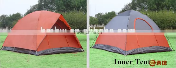 3 person Fiberglass Pole Double-door-layer camping tent